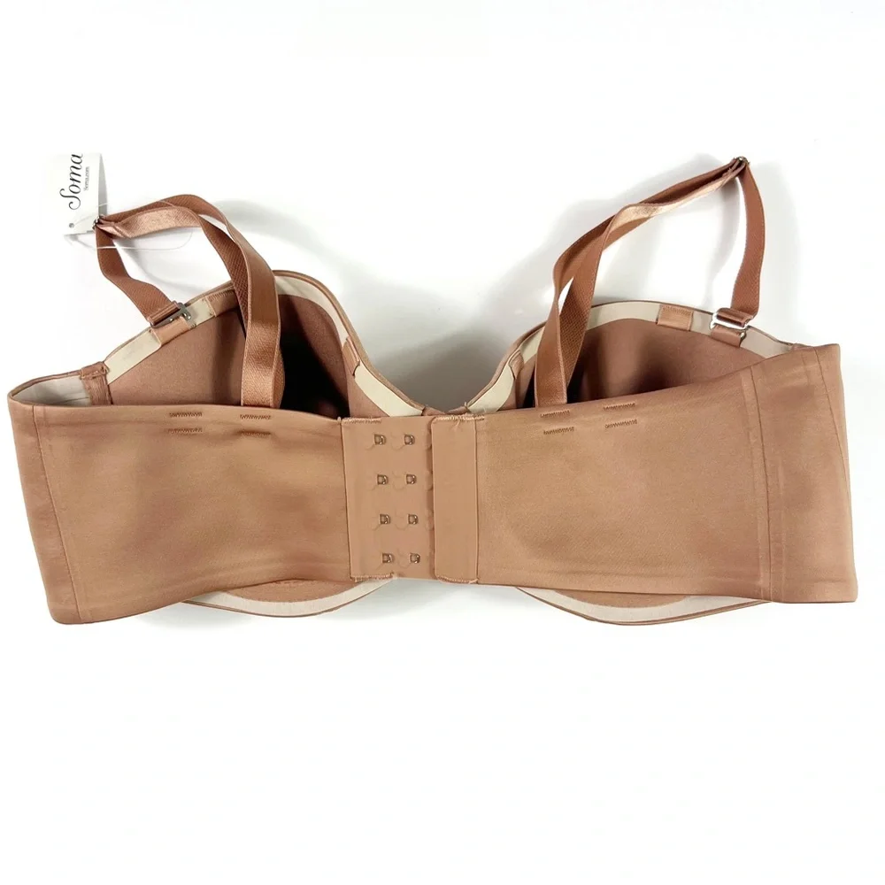 Soma Vanishing Strapless/Strap Bra 38D Cream NWT